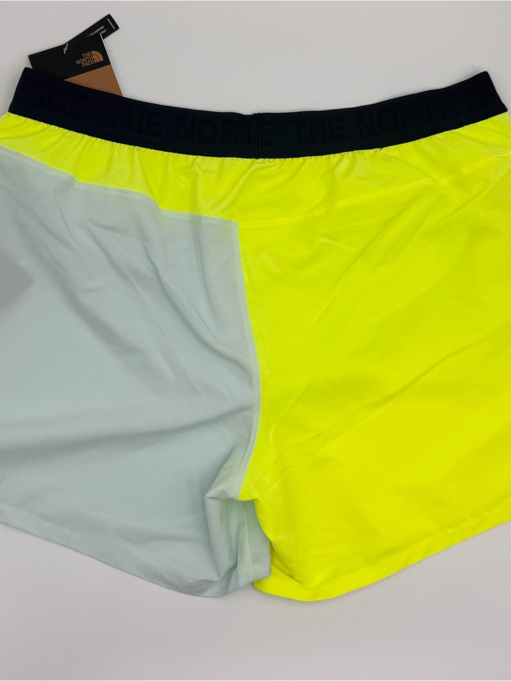 The North Face Wander Shorts Womens Large Colorblock Neon Running Athletic NWT - Picture 3 of 12
